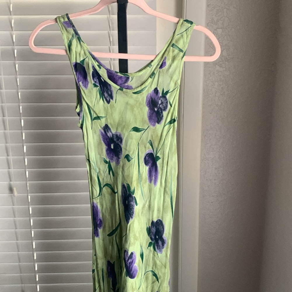 Y2k vintage Reflections fairy feminine sleeveless whimsical floral maxi dress - Picture 3 of 6